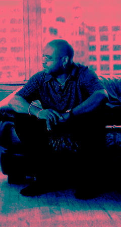 Juan Atkins at home in the machine
