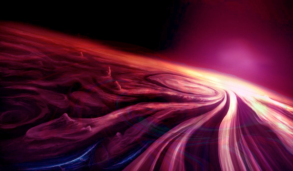Gaseous clouds on the surface of Jupiter