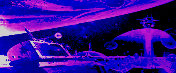 A space station launch in progress