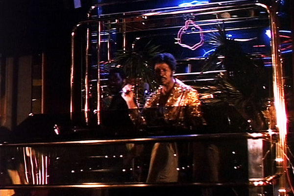 Rudy Ray Moore on the wheels of steel in the movie Disco Godfather.