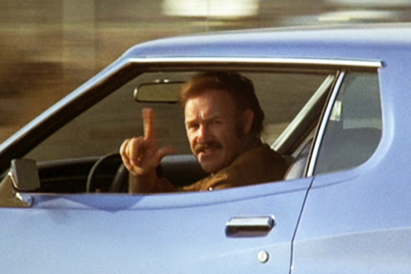 Gene Hackman drives off in the movie Night Moves.