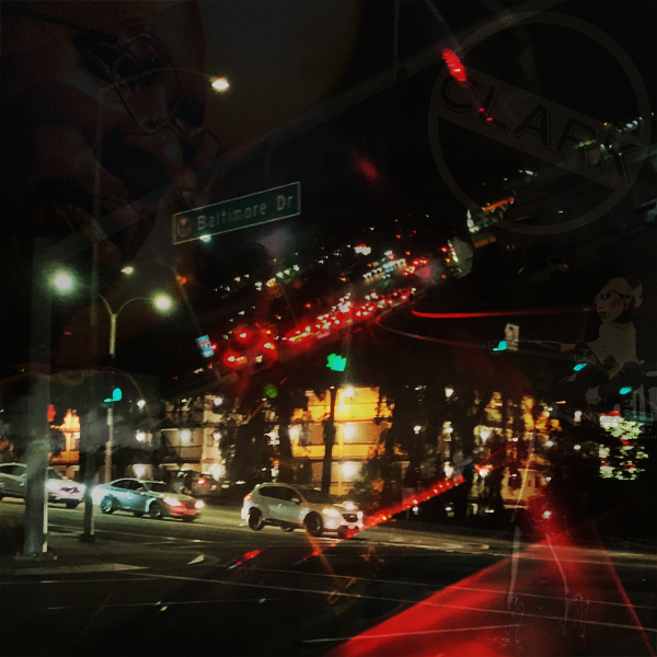 Baltimore Bridge and the city lights, Curtis Mayfield and For Your Pleasure in the Morricone moonlight