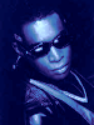 A pixelated image of Kevin Saunderson in shades, looking like something from a contemporary video game