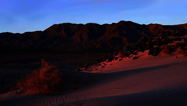 Mojave Desert at dusk
