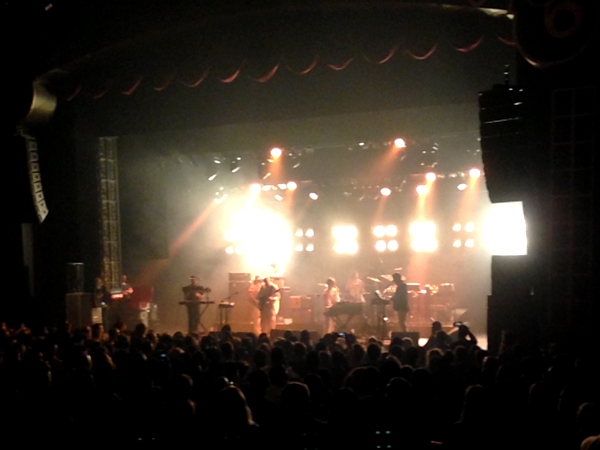 Hot Chip performing live on stage