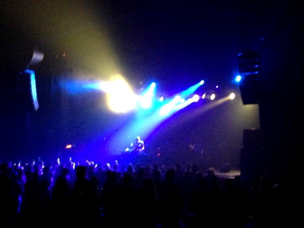 Marcus Marr on stage, opening for Hot Chip